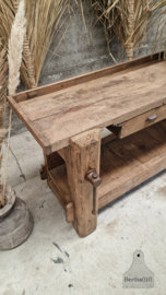 Oude robuuste werkbank 147371 lengte 180 cm