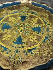 Italiaans vintage dienblad Florentijns vakmanschap 75 jaar oud 147963