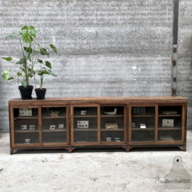Antiek dressoir oud gebobbeld glas XXL (146568) verkocht