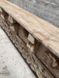 Oosterse XXL zware houten houtsnijwerk dressoir 147827 370 cm