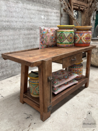 Antieke werkbank vol karakter 147951 lengte 163 cm