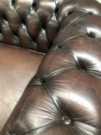 Chesterfield bruin leder (145642)