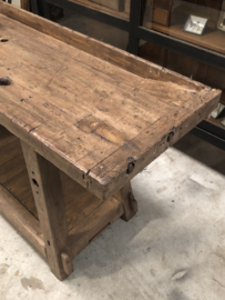 Oude werkbank met lade (145766) lengte 151 verkocht