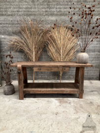 Tijdloos vakmanschap massief houten werkbank uit Frankrijk 147937 lengte 207 cm