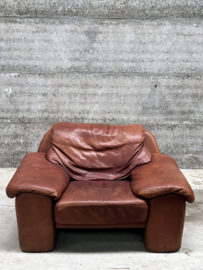 Oude lederen fauteuil  (146835)