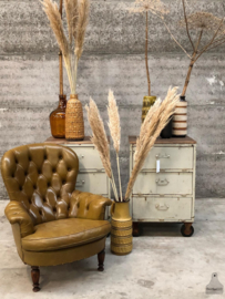 Shabby lederen stoel (143950) verkocht