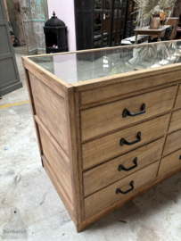 Unieke oude toonbank, vitrinekast dressoir (146841) verkocht