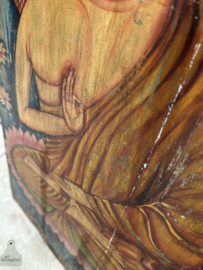 Oud paneel XXL handbeschilderd Siddhattha Gautama Buddha 147476