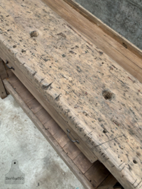 Authentieke Belgische timmermanswerkbank uit school 75 jaar oud 147954 lengte 172 cm