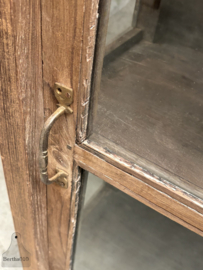 Antiek Engels dressoir met gebobbeld glas (146586) verkocht