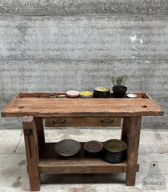 Oude timmermanswerkbank 156 cm lengte 147795 verkocht