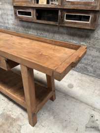 Historische timmermanswerkbank van massief eiken 147931 lengte 182