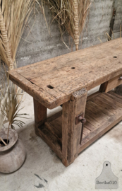 Antieke eiken werkbank 147368 lengte 150 cm verkocht