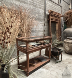Oude houten museumvitrine 1930 1940 148113