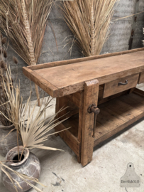 Authentiek werkbank 2 lades 147821 lengte 187 cm