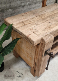 Kleine oude werkbank 147356 lengte 124 cm verkocht