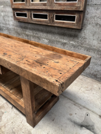 Lange originele oude werkbank 147929 lengte 250 cm