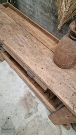 Antieke eiken werkbank 147369 lengte 195 cm verkocht