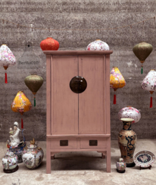 Monumentale Chinese ‘Palace Style’ dekselvaas met gouden Foo Dog (42 cm) 147973