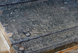 Industriele tafel, oude scheepsluiken (130536)..verkocht