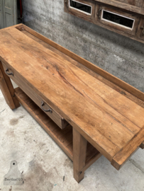 Massief eiken timmermanswerkbank met verleden 147930 lengte 183 cm