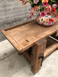 Oude werkbank met lade (146346) 157 cm lengte verkocht