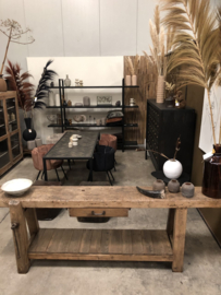 Authentieke oude werkbank smal (145407) verkocht