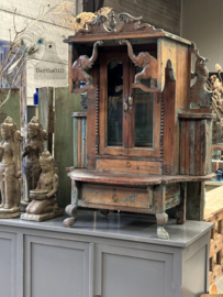 Unieke vondst, oude originele antieke houten tempel altaar 147673