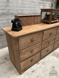 Antieke bakkers toonbank ca. 1920 met 12 laden 147787 lengte 268 verkocht