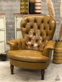 Shabby lederen stoel (143950) verkocht