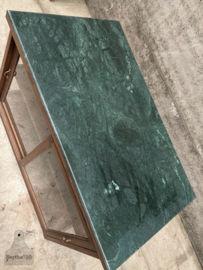 Antieke keukeneiland met marmer werkblad 147866 lengte 126 cm