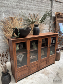 Antieke houten vitrine winkel schoolkast 148128