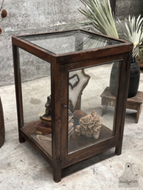 Antieke houten museumvitrine 148172