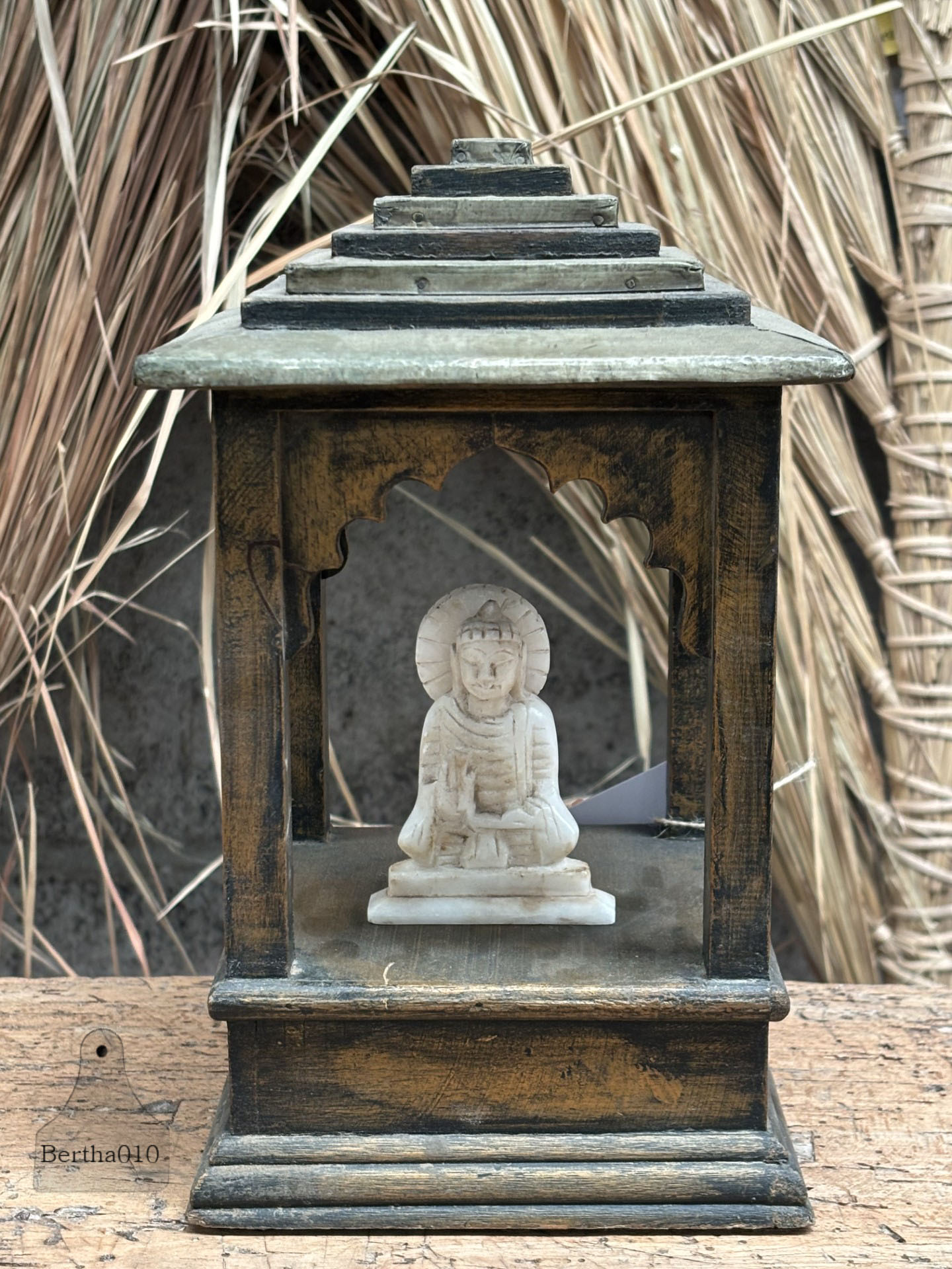 Marmeren Buddha 147227 marmer Boeddha 10 cm hoog