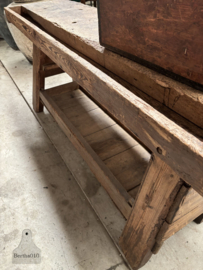 Antieke Franse werkbank meer dan 100 jaar 220 cm 147958