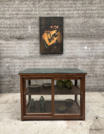 Antieke keukeneiland met marmer werkblad 147866 lengte 126 cm