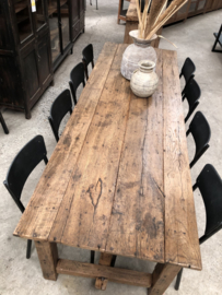 Oude eiken kloostertafel (146350) 233 cm lengte verkocht
