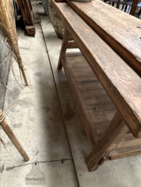 Oude Franse werkbank 147936 lengte 225cm