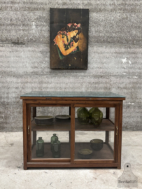 Antieke keukeneiland met marmer werkblad 147866 lengte 126 cm