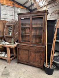 Unieke oude hoge 230 cm apothekerskast uit de jaren 30 40 karaktervol 148071