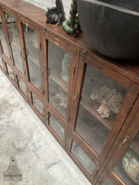 Fenomenale antieke lange glazen wandkast 148181 318 cm