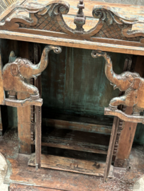 Unieke vondst, oude originele antieke houten tempel altaar 147673
