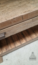 Oude werkbank 147383 lengte 175 cm ideaal badkamermeubel verkocht