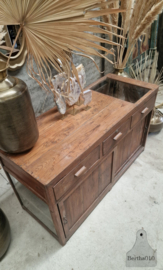 Kast dressoir vitrinekast keukeneiland  toonbank 147219 lengte 152 cm