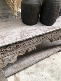Oud Oosterse sidetable houtsnijwerk (146039) verkocht