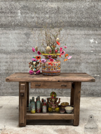 Kleine antieke werkbank 147952 lengte 141 cm