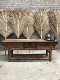 Prachtig Chinees dressoir met schuifdeuren (145820) lengte 222 cm verkocht