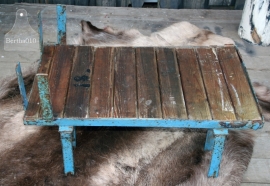 Industrieel tafel blauw (130445)..verkocht