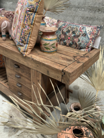 Antieke werkbank met laden (147119)  lengte 201 cm verkocht