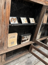 Antieke unieke houten hangvitrine uit de jaren 20 30 147729 verkocht